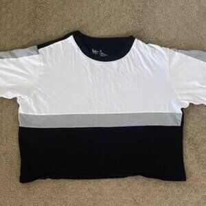 Colorblock T-Shirt in Black, Gray, and White